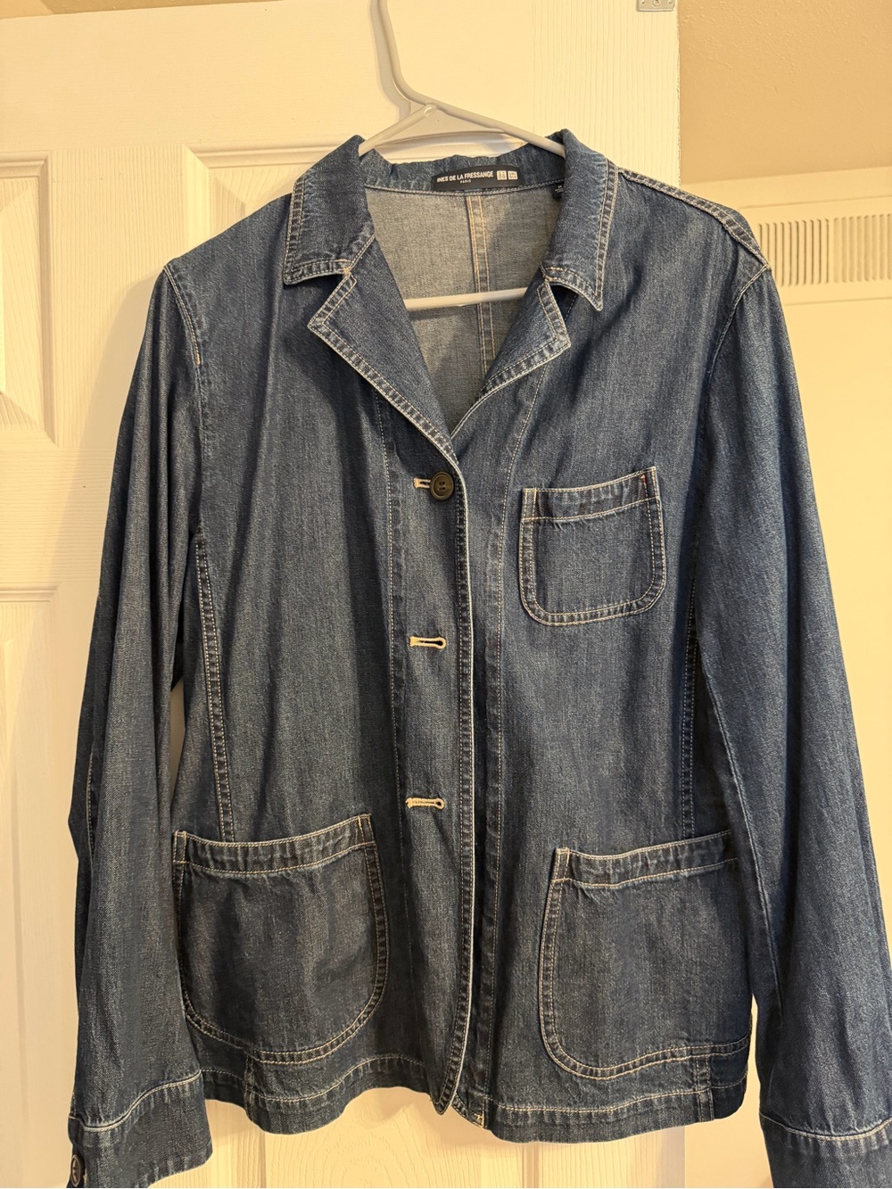 Uniqlo Dark Blue Denim Ines de la Fressange jacket/blazer